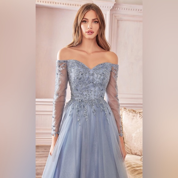 A line long sleeve formal dress - Picture 6 of 8